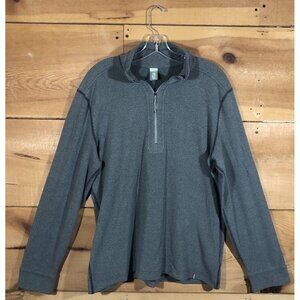 STIO 1/4 Zip Fleece Sweater Pullover Mens Size Large Outdoors Hiking Gray
